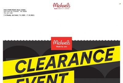 Michaels Weekly Ad Flyer Specials July 9 to July 15, 2023
