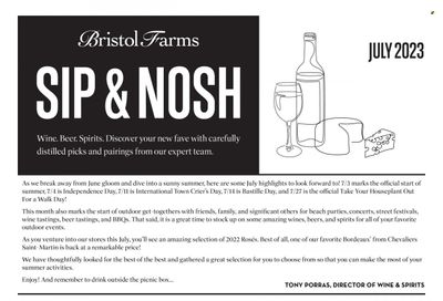 Bristol Farms (CA) Weekly Ad Flyer Specials July 1 to July 31, 2023