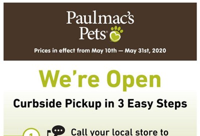 Paulmac's Pets Flyer May 10 to 31