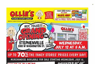 Ollie's Bargain Outlet (TX) Weekly Ad Flyer Specials July 12 to July 19, 2023