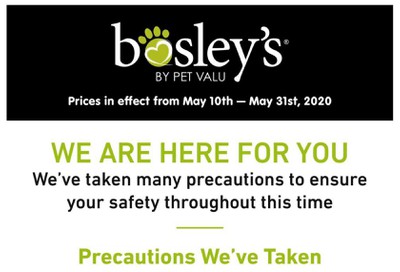 Bosley's by PetValu Flyer May 10 to 31