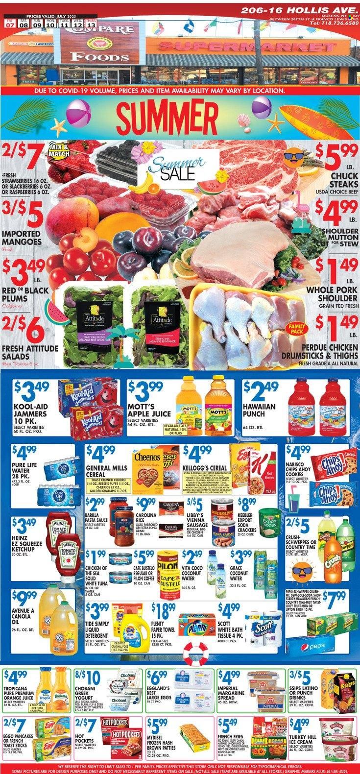 Compare Foods (NY) Weekly Ad Flyer Specials July 7 to July 13, 2023