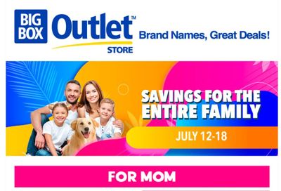 Big Box Outlet Store Flyer July 12 to 18
