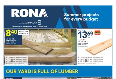 Rona (West) Flyer July 13 to 19