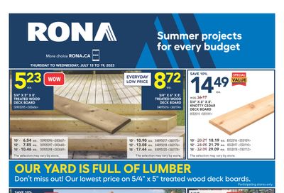 Rona (ON) Flyer July 13 to 19