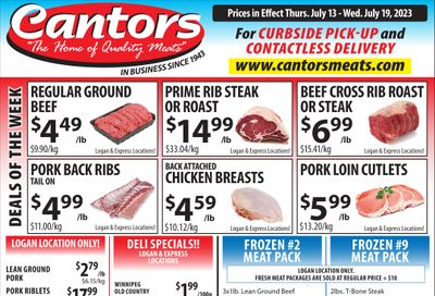 Cantor's Meats Flyer July 13 to 19