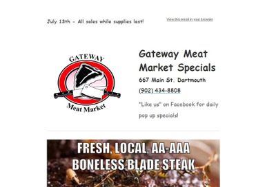 Gateway Meat Market Flyer July 13 to 19