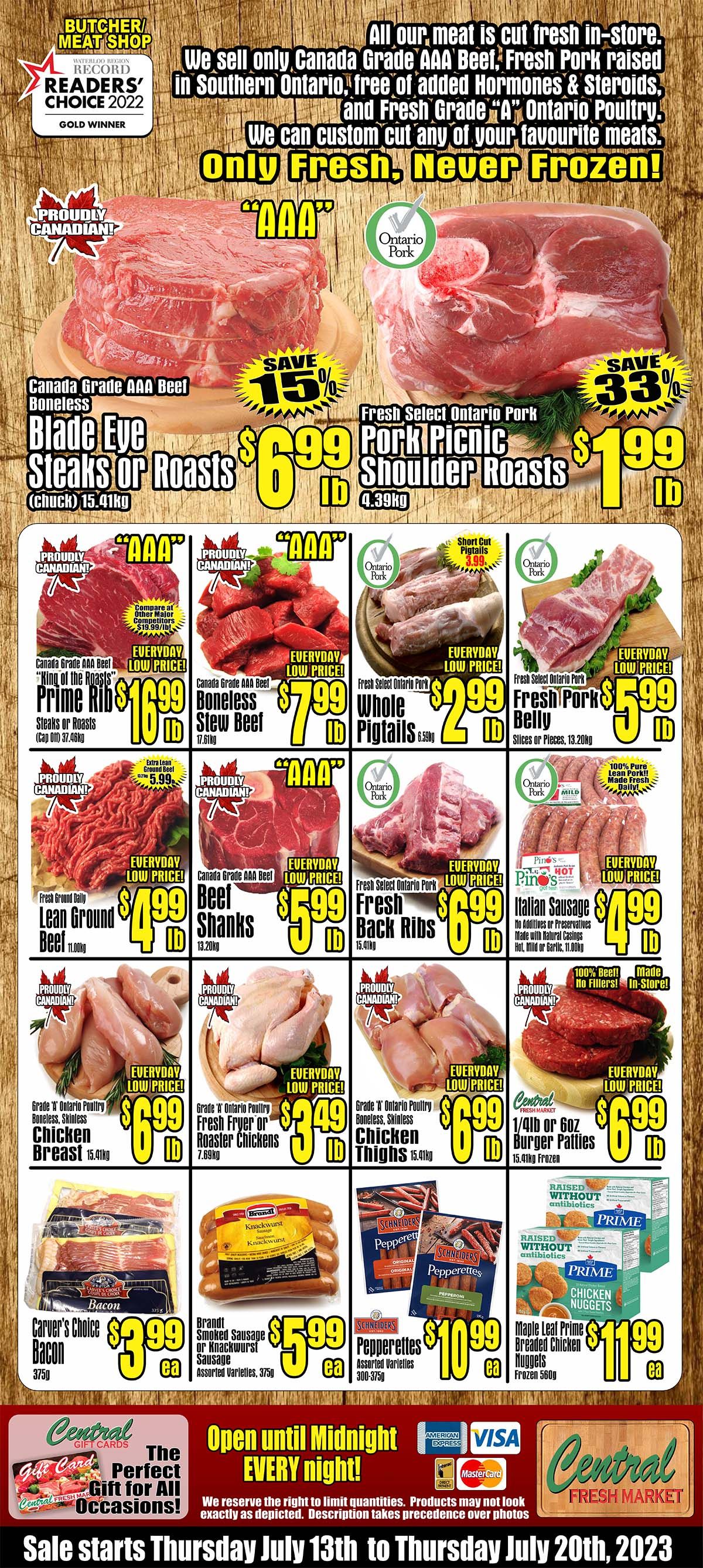 Central Fresh Market Flyer July 13 to 20