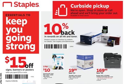 Staples Weekly Ad & Flyer May 10 to 16