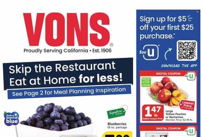 Vons (CA) Weekly Ad Flyer Specials July 12 to July 18, 2023