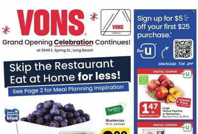 Vons (CA) Weekly Ad Flyer Specials July 12 to July 18, 2023