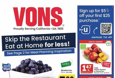 Vons (CA) Weekly Ad Flyer Specials July 12 to July 18, 2023