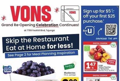 Vons (CA) Weekly Ad Flyer Specials July 12 to July 18, 2023