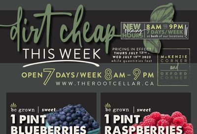 The Root Cellar Flyer July 13 to 19