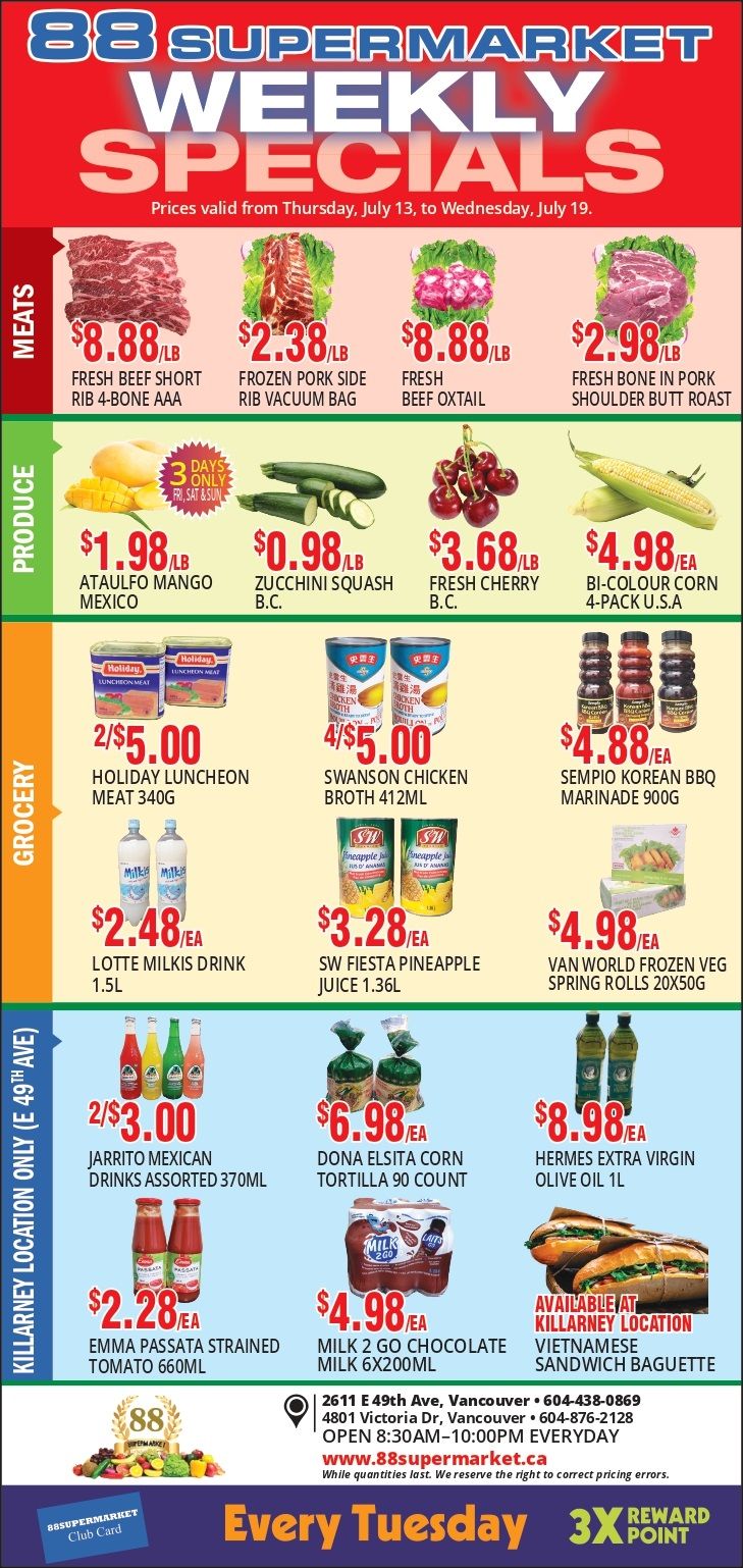 88 Supermarket Flyer July 13 to 19