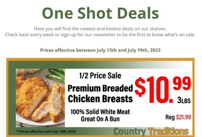 Country Traditions One-Shot Deals Flyer July 13 to 19