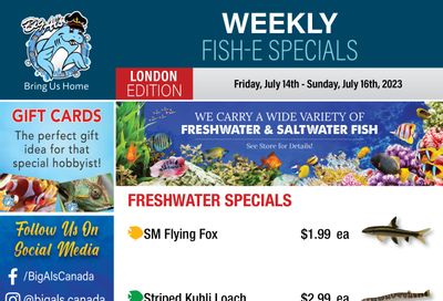 Big Al's (London) Weekend Specials July 14 to 16