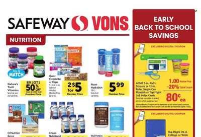 Vons (CA) Weekly Ad Flyer Specials July 12 to July 18, 2023