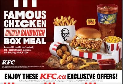 KFC Canada Coupon (Manitoba) Valid until August 20