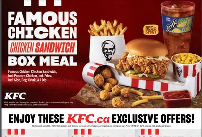 KFC Canada Coupon (Ontario) Valid until August 20