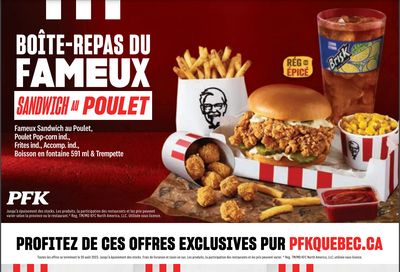 KFC Canada Coupon (Quebec) Valid until August 20