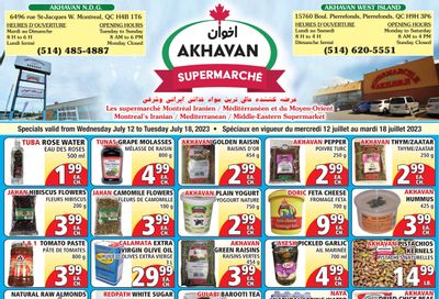 Akhavan Supermarche Flyer July 12 to 18