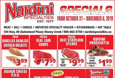 Nardini Specialties Flyer October 31 to November 6