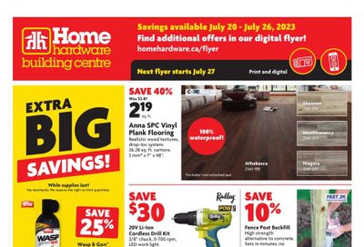 Home Hardware Building Centre (AB) Flyer July 20 to 26