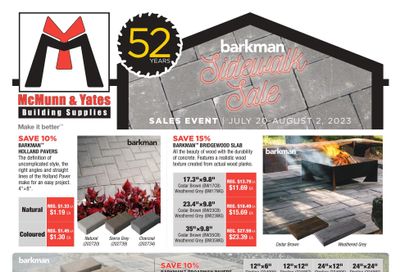 McMunn & Yates Building Supplies Flyer July 20 to August 2