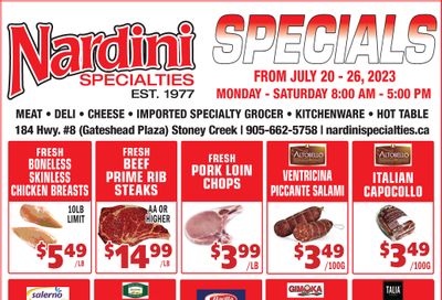 Nardini Specialties Flyer July 20 to 26