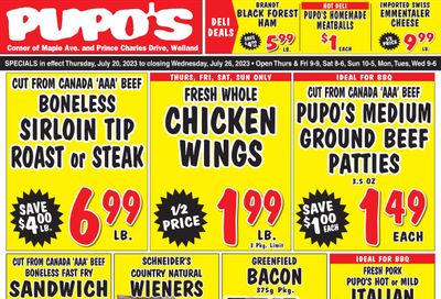 Pupo's Food Market Flyer July 20 to 26
