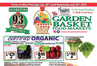 The Garden Basket Flyer July 20 to 26