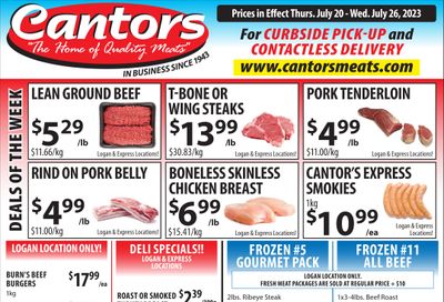 Cantor's Meats Flyer July 20 to 26