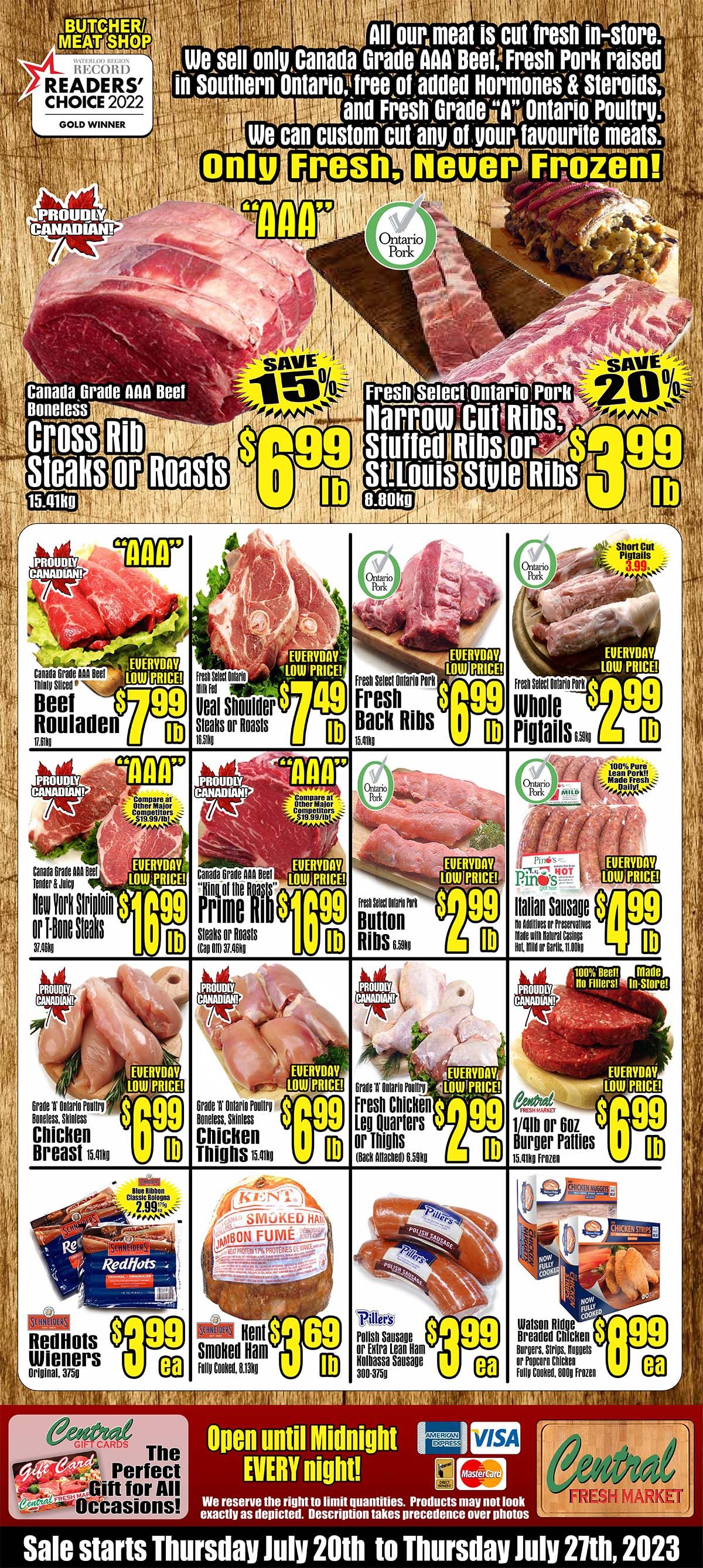 Central Fresh Market Flyer July 20 to 27
