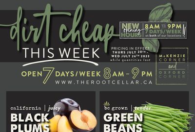 The Root Cellar Flyer July 20 to 26