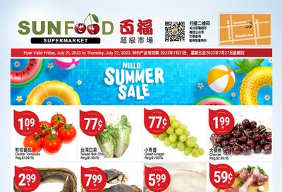 Sunfood Supermarket Flyer July 21 to 27