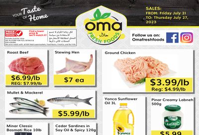 Oma Fresh Foods Flyer July 21 to 27