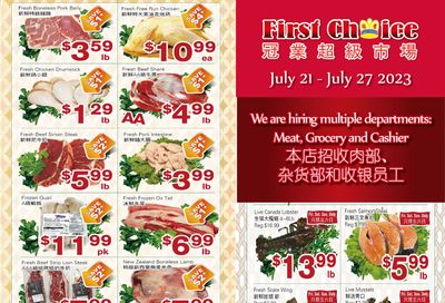 First Choice Supermarket Flyer July 21 to 27