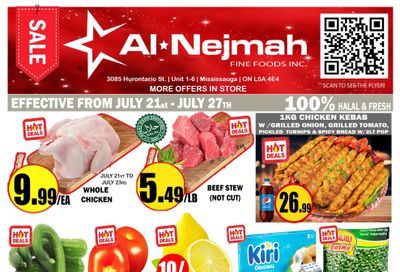 Alnejmah Fine Foods Inc. Flyer July 21 to 27