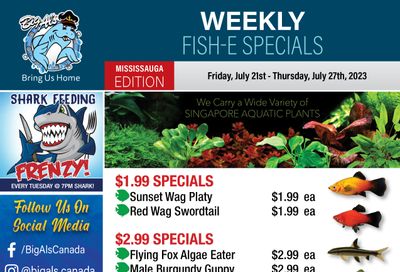 Big Al's (Mississauga) Weekly Specials July 21 to 27