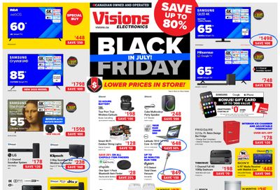 Visions Electronics Flyer July 21 to 27