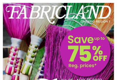 Fabricland (ON) Flyer July 25 to August 31