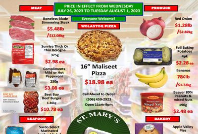 St. Mary's Supermarket Flyer July 26 to August 1