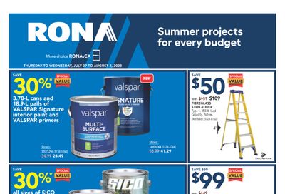 Rona (West) Flyer July 27 to August 2