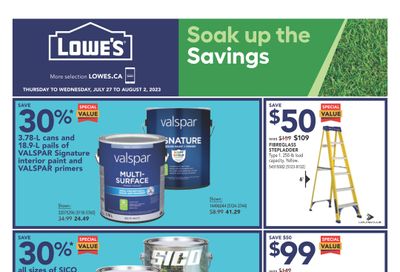 Lowe's (West) Flyer July 27 to August 2