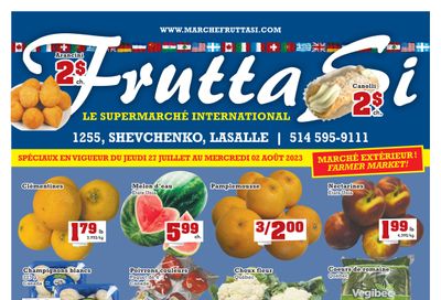 Frutta Si Flyer July 27 to August 2