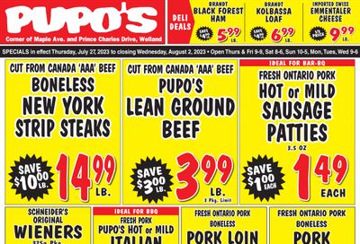 Pupo's Food Market Flyer July 27 to August 2