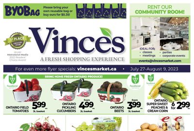 Vince's Market Flyer July 27 to August 9