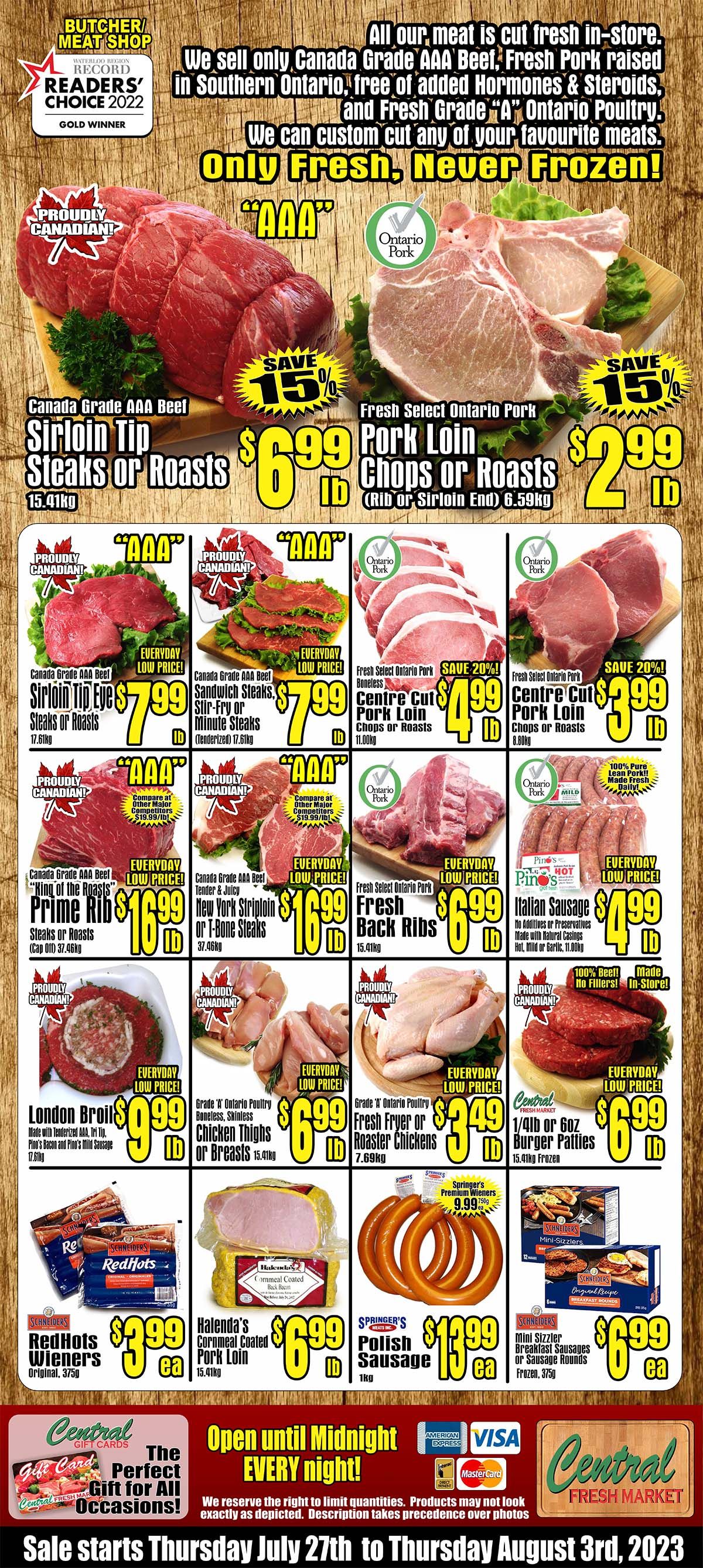 Central Fresh Market Flyer July 27 to August 3