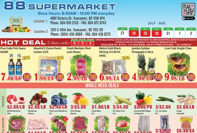 88 Supermarket Flyer July 27 to August 2
